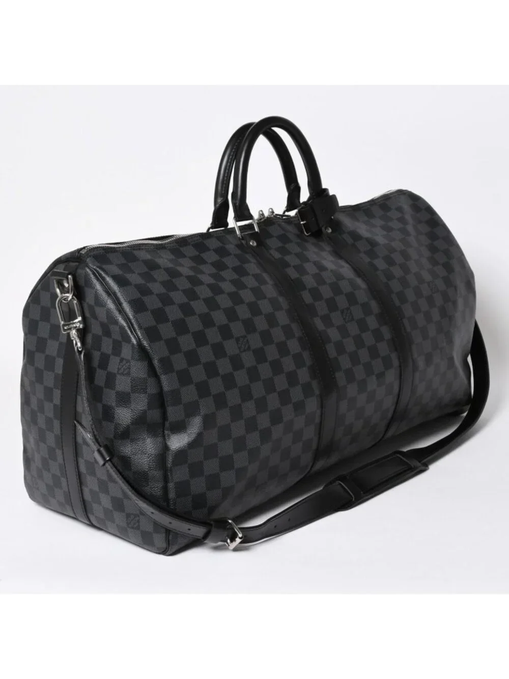 Louis Vuitton Keepall Bandouliere 55 Boston Bag Damier Graphite Black